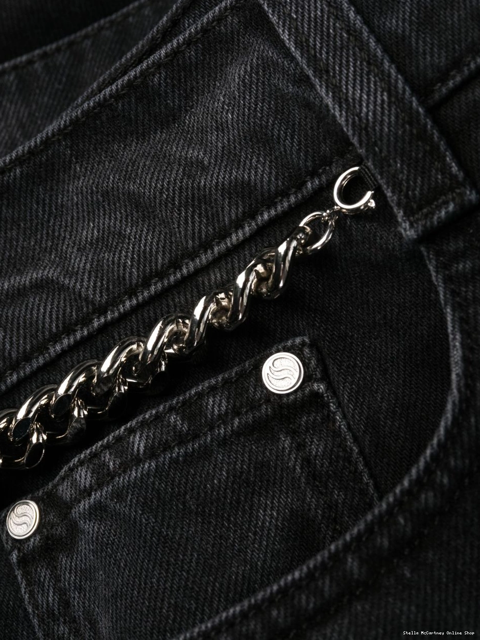 Affordable Women chain-embellished jeans McCartney Stella slim-leg Falabella 0329